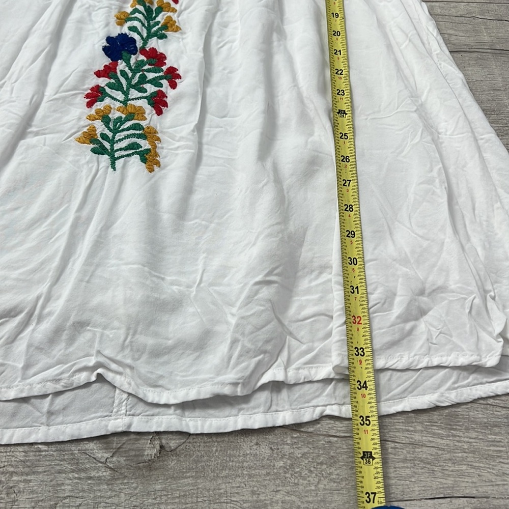 Shoreline White Embroidered Dress Sz XL - Picture 10 of 13
